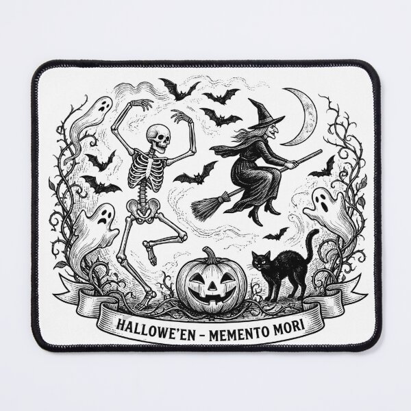 Item preview, Dancing Skeleton Witch Moon Vintage Halloween designed and sold by DarkOriginArts.