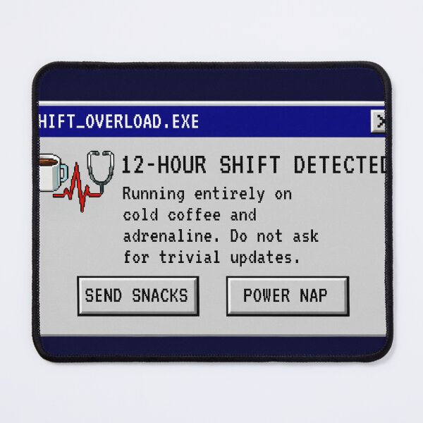 Item preview, Retro Nurse Error Pop-Up - 12 Hour Shift Exhausted Caffeine Sticker designed and sold by UnripeAlmond.