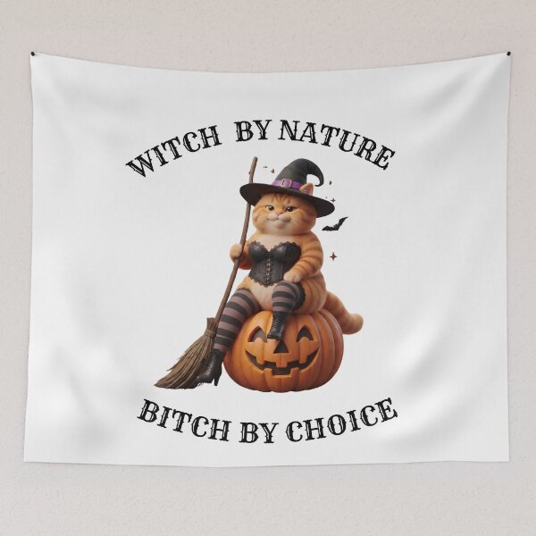 Item preview, Cute Orange Cat Witch Halloween Pumpkin designed and sold by Basma Designs | Retro, Kawaii Shirts & Stickers.