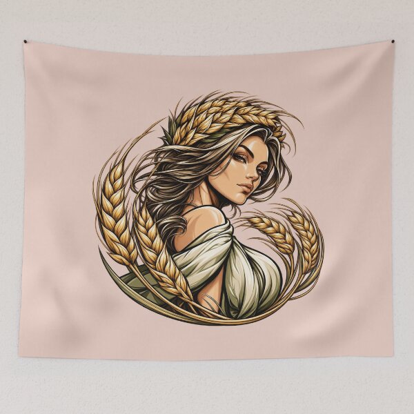 Item preview, Demeter Greek Goddess of Harvest Agriculture and Fertility designed and sold by MythicMood.