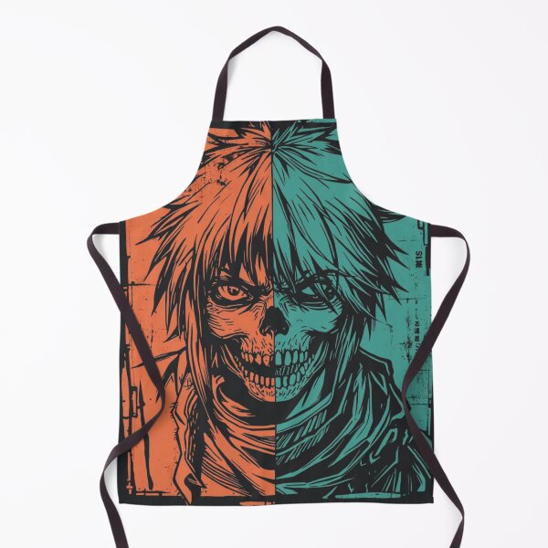 Item preview, Anime Zombie Skull Two Tone Cyberpunk Horror Art designed and sold by ERODED SELF.