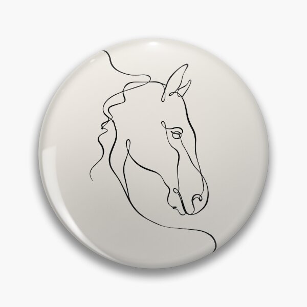 Item preview, Minimalist Horse Head Continuous Line Drawing designed and sold by FemmePod.