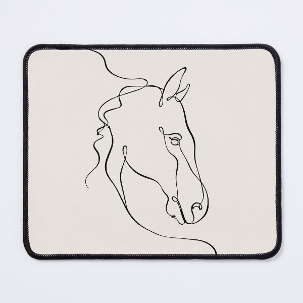 Item preview, Minimalist Horse Head Continuous Line Drawing designed and sold by FemmePod.
