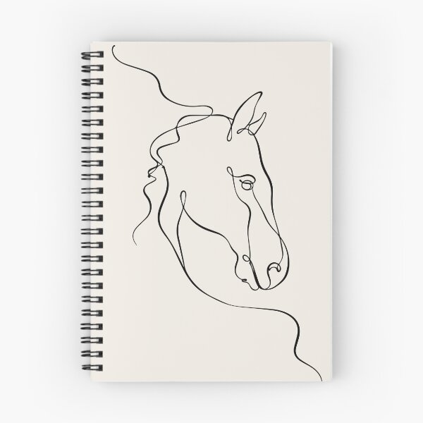 Item preview, Minimalist Horse Head Continuous Line Drawing designed and sold by FemmePod.
