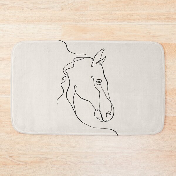 Item preview, Minimalist Horse Head Continuous Line Drawing designed and sold by FemmePod.