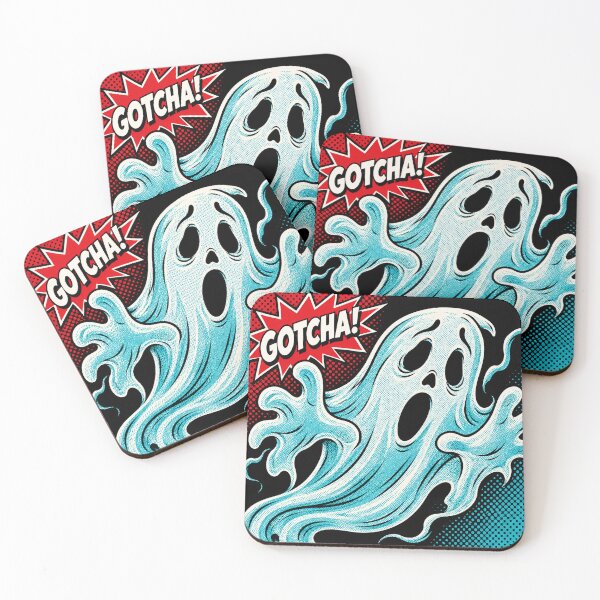 Item preview, Retro Pop Art GOTCHA! Retro Ghost – Vintage Halloween Comic Book Art designed and sold by WolfmanProphecy.