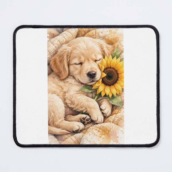 Item preview, Cute puppy hugging a sunflower designed and sold by carlsmart1.