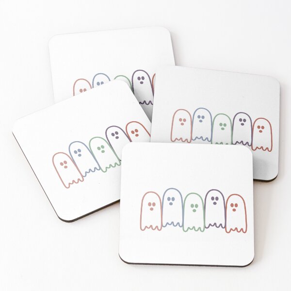 Item preview, Boho Muted Earth Tone Kawaii Ghosts Minimalist Spooky Season designed and sold by Aesthetic Crew.
