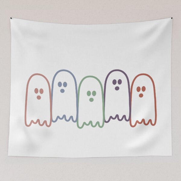 Item preview, Boho Muted Earth Tone Kawaii Ghosts Minimalist Spooky Season designed and sold by Aesthetic Crew.