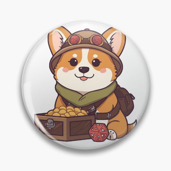 Item preview, Explorer Corgi & Loot Chest - Kawaii Tabletop RPG Gamer T-Shirt designed and sold by fowzi shokri.