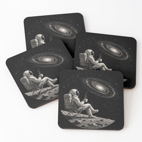 Item preview, Cosmic Coffee – Astronaut Stargazing in Space designed and sold by apex.vibe.