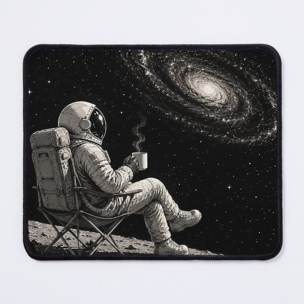 Item preview, Cosmic Coffee – Astronaut Stargazing in Space designed and sold by apex.vibe.