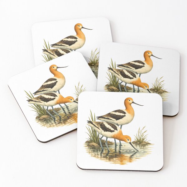 Item preview, American avocet in shallow wetlands designed and sold by Daily Quirk.