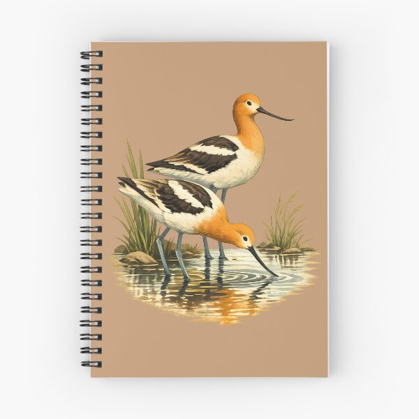 Item preview, American avocet in shallow wetlands designed and sold by Daily Quirk.