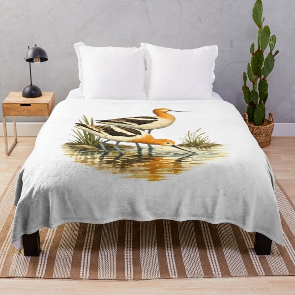 Item preview, American avocet in shallow wetlands designed and sold by Daily Quirk.