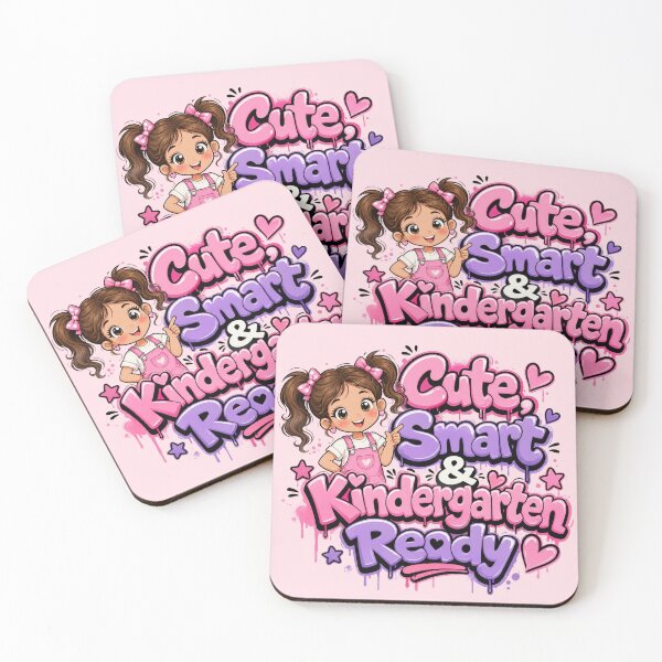 Item preview, Cute, Smart & Kindergarten Ready – Brunette Girl Back to School designed and sold by MomParentADHD.