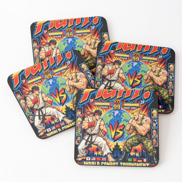 Item preview, FIGHT! – Street Fighter II Retro Arcade Homage designed and sold by Cohaagens Bazaar.
