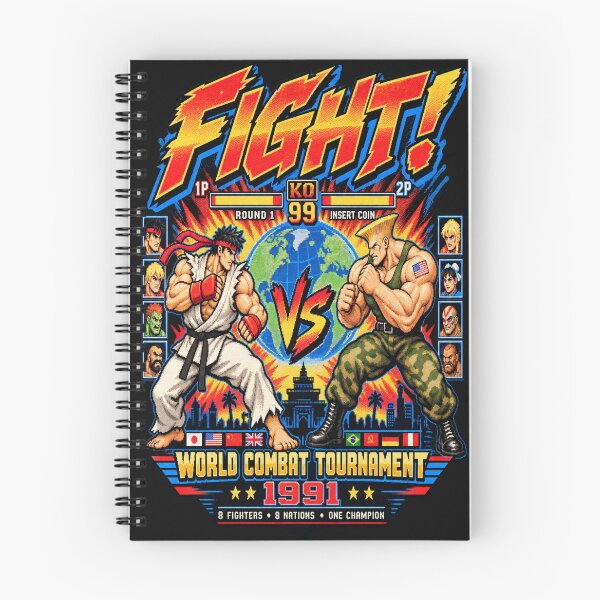 Item preview, FIGHT! – Street Fighter II Retro Arcade Homage designed and sold by Cohaagens Bazaar.
