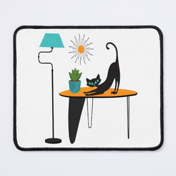 Item preview, Retro Mid Century Modern Cat Pouncing Art Cute Vintage 1950S Kitten Illustration For Animal Lovers And Mcm Home Decor Enthusiasts | ⭐⭐⭐⭐⭐ Best Seller designed and sold by TalbiahmedRedha.