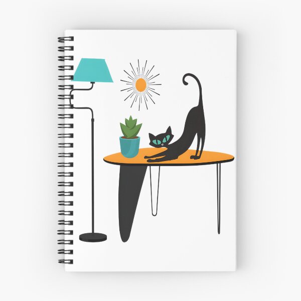 Item preview, Retro Mid Century Modern Cat Pouncing Art Cute Vintage 1950S Kitten Illustration For Animal Lovers And Mcm Home Decor Enthusiasts | ⭐⭐⭐⭐⭐ Best Seller designed and sold by TalbiahmedRedha.