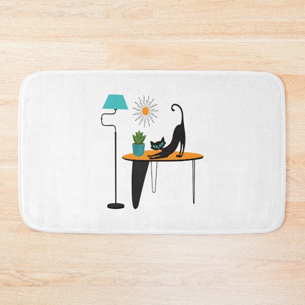 Item preview, Retro Mid Century Modern Cat Pouncing Art Cute Vintage 1950S Kitten Illustration For Animal Lovers And Mcm Home Decor Enthusiasts | ⭐⭐⭐⭐⭐ Best Seller designed and sold by TalbiahmedRedha.