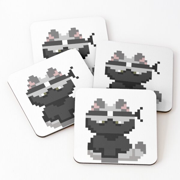 Item preview, Ninja Pixel Art Cat - Retro 8-Bit Stealth Kitty designed and sold by PixelatedPets.