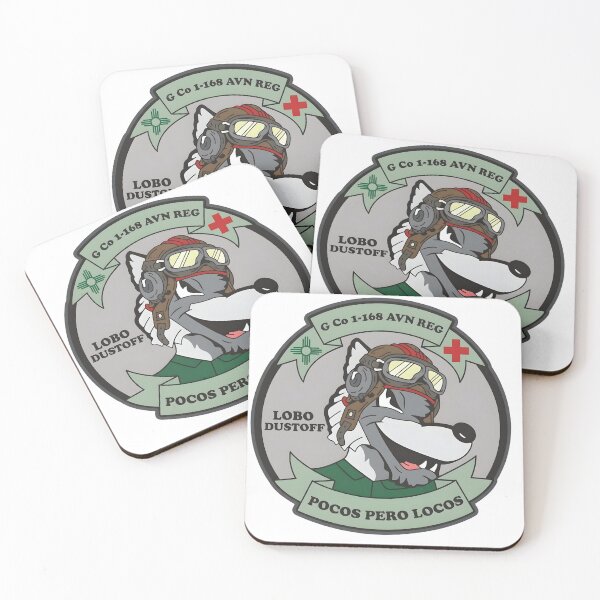 Item preview, G Co 1-168 AVN REG "Lobo Dustoff" Pocos Pero Locos Emblem designed and sold by CharlieDesings.