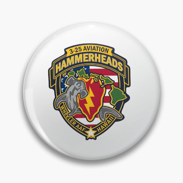 Item preview, 3rd Battalion 25th Aviation Regiment "Hammerheads" Shield Emblem designed and sold by CharlieDesings.