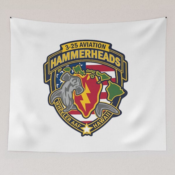 Item preview, 3rd Battalion 25th Aviation Regiment "Hammerheads" Shield Emblem designed and sold by CharlieDesings.