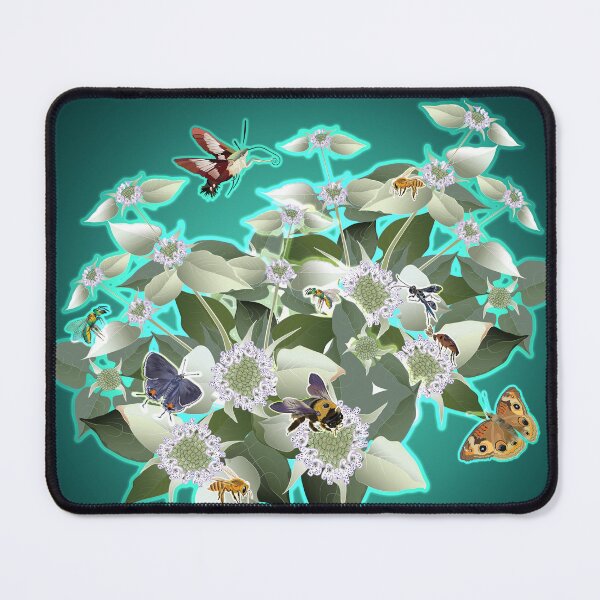 Item preview, Mountain Mint with Honey Bees and Pollinators designed and sold by Jedi-Artist.