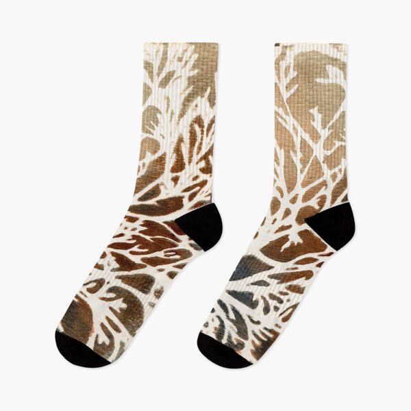 Item preview, White Winter Trees: Earth-Tone Abstract Forest Watercolour designed and sold by ArithraStudio.