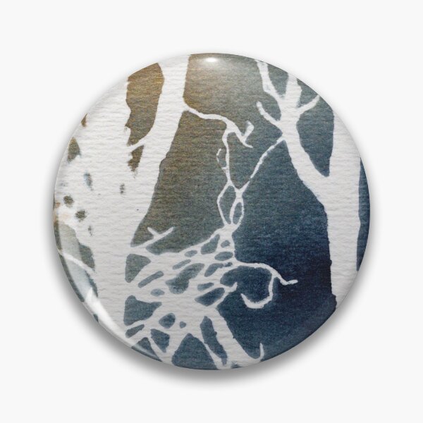 Item preview, White Tree Forest: Gold and Navy Abstract Watercolour designed and sold by ArithraStudio.