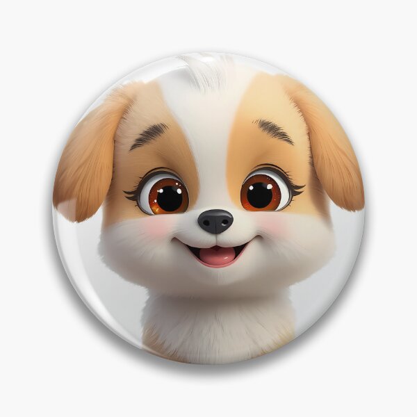 Item preview, Adorable Fluffy Baby Puppy with Sparkle Eyes designed and sold by VisualVerseLab.