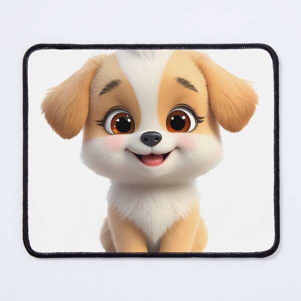 Item preview, Adorable Fluffy Baby Puppy with Sparkle Eyes designed and sold by VisualVerseLab.