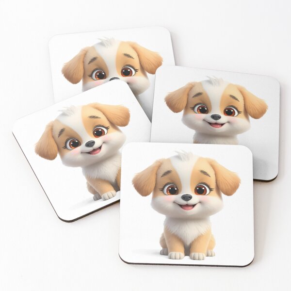 Item preview, Adorable Fluffy Baby Puppy with Sparkle Eyes designed and sold by VisualVerseLab.