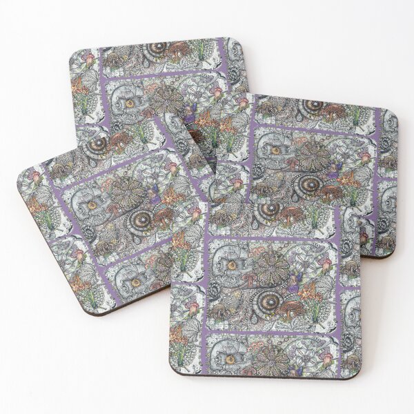 Item preview, Whimsical Botanical Fantasy with Mushrooms and Butterfly designed and sold by LorieFossaArt.