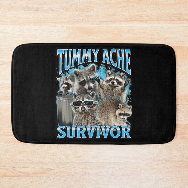 Item preview, TUMMY ACHE SURVIVOR Raccoon Meme Bootleg 90s  designed and sold by aynorsadier.