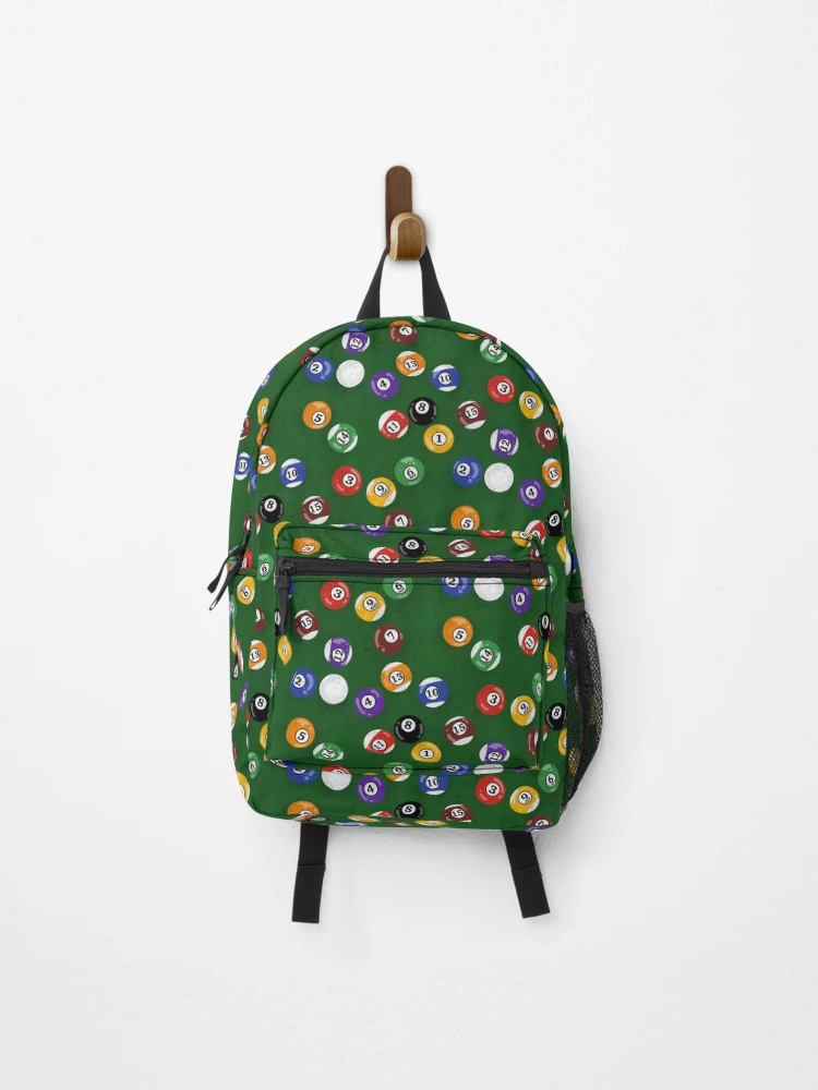 Thumbnail 1 of 3, Backpack, Pool Table Pattern designed and sold by Higher Light.