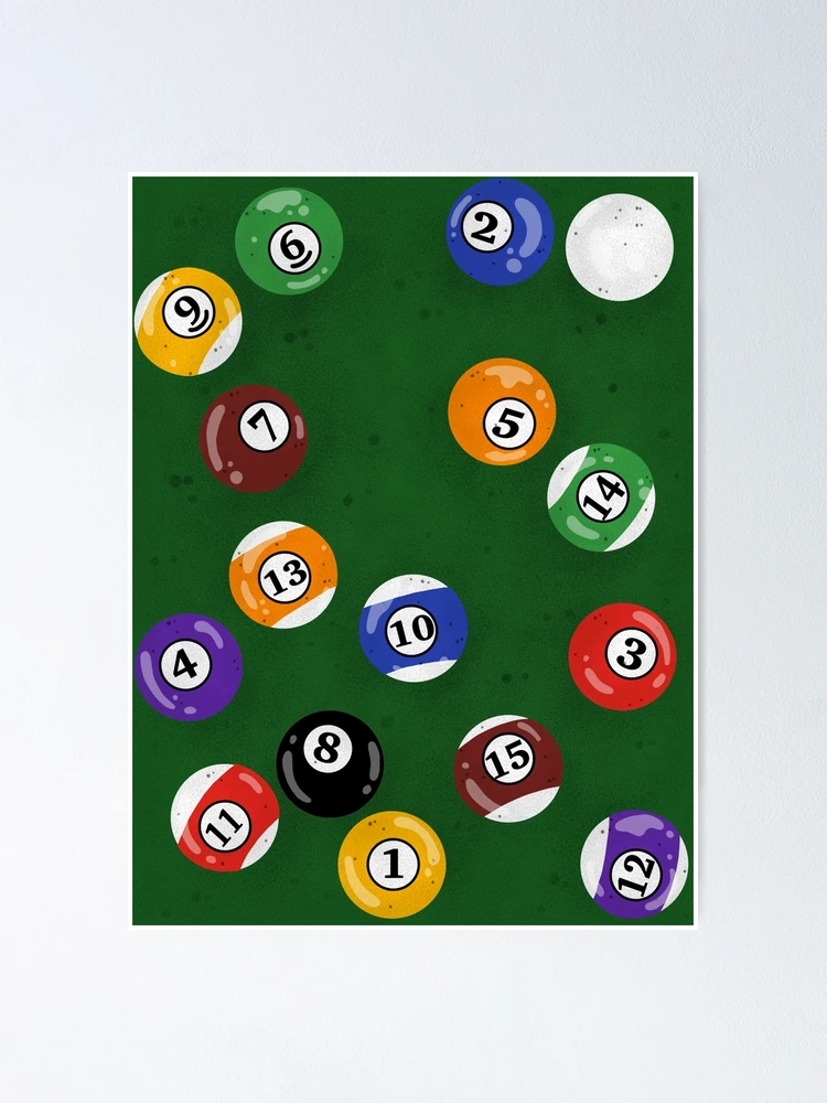 Thumbnail 1 of 3, Poster, Pool Table Pattern designed and sold by Higher Light.