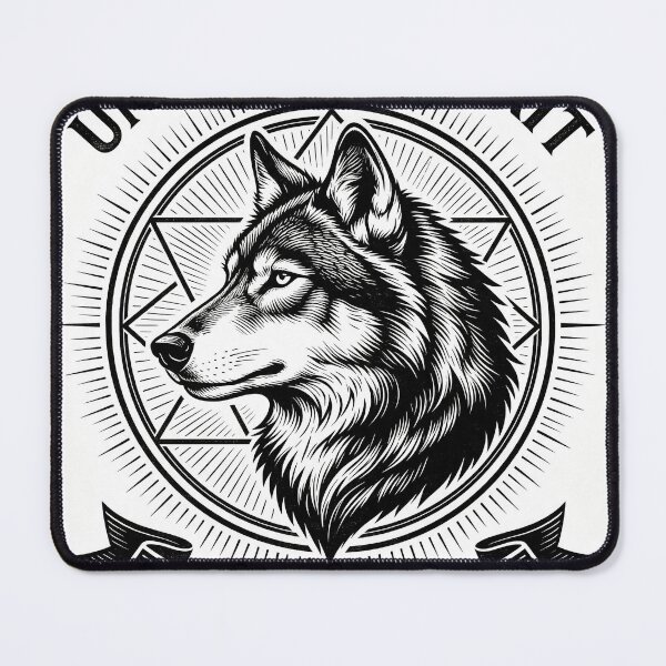 Item preview, Lone Wolf Vintage Monochrome Engraving Poster designed and sold by Ironclash86.