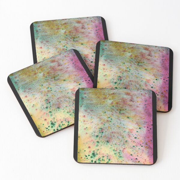 Item preview, Pink and Emerald Abstract Watercolour: Speckled Paint Texture designed and sold by ArithraStudio.