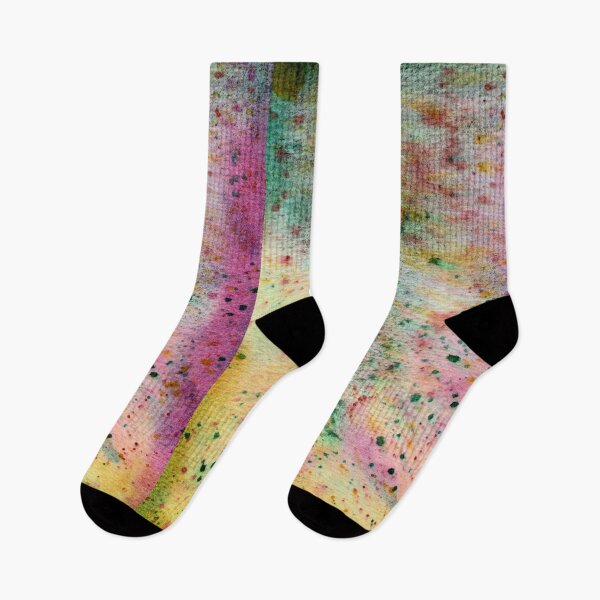 Item preview, Pink and Emerald Abstract Watercolour: Speckled Paint Texture designed and sold by ArithraStudio.