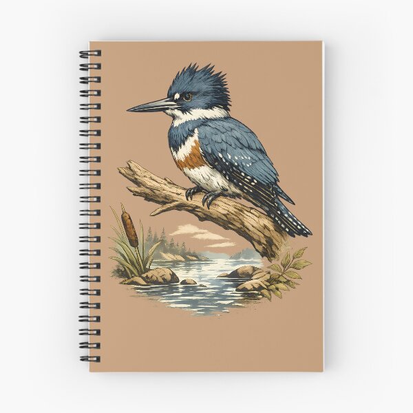 Item preview, A collared kingfisher landed on the river. designed and sold by Daily Quirk.