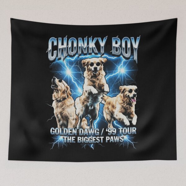 Item preview, Chonky Boy Golden Dawg Vintage 90s Bootleg Pet   designed and sold by aynorsadier.