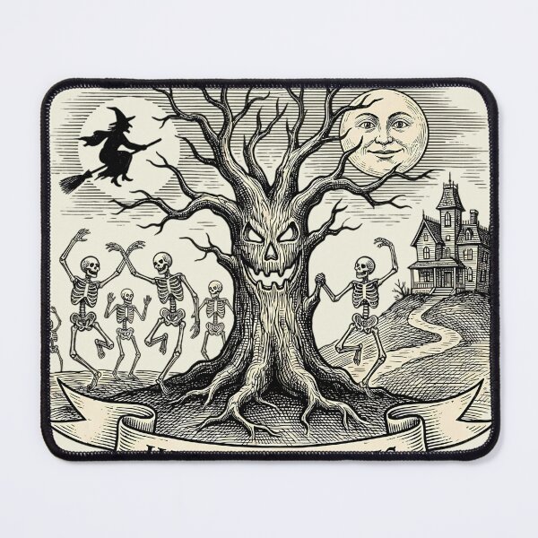 Item preview, Hallowe'en Eve Haunted Tree Dancing Skeletons designed and sold by DarkOriginArts.