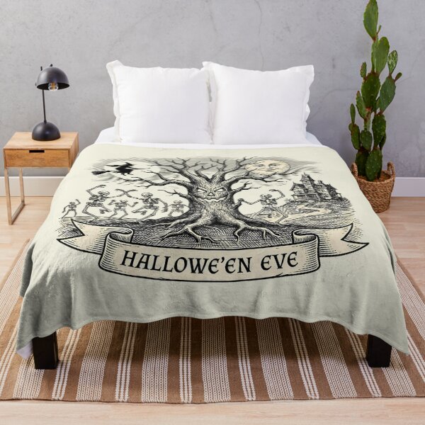 Item preview, Hallowe'en Eve Haunted Tree Dancing Skeletons designed and sold by DarkOriginArts.
