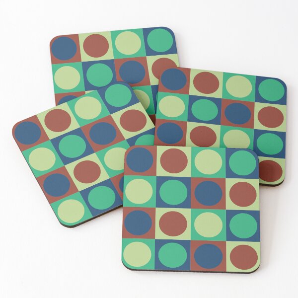 Item preview, Geometric Design Squares Circles with muted colors designed and sold by AndysTeeShop.