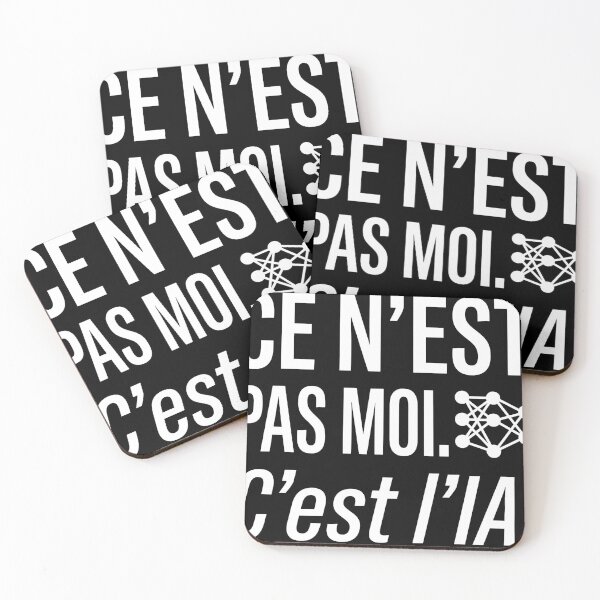 Item preview, It Wasn't Me, It Was AI (Humor, Artificial Intelligence, White Text) designed and sold by Niebieski-Labs.