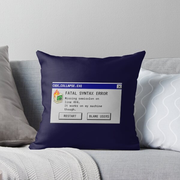 Item preview, Retro Programmer Error Pop-Up - Fatal Syntax Error Code Collapse Sticker designed and sold by UnripeAlmond.