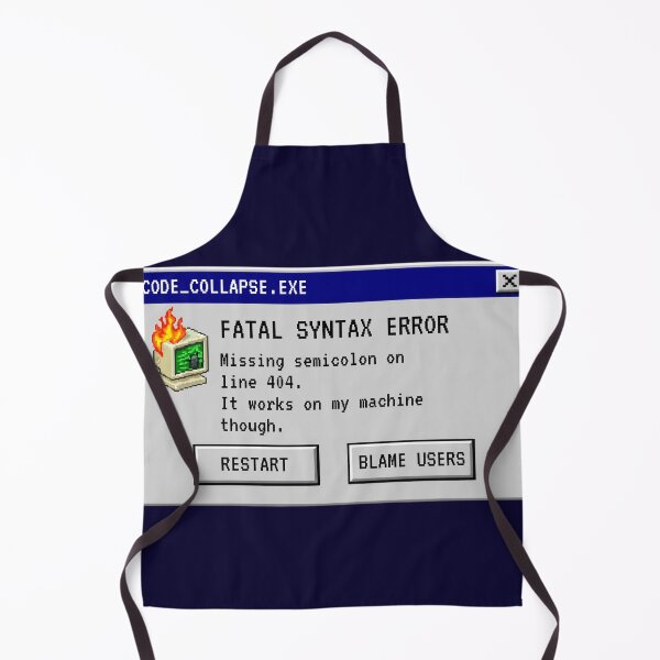 Item preview, Retro Programmer Error Pop-Up - Fatal Syntax Error Code Collapse Sticker designed and sold by UnripeAlmond.